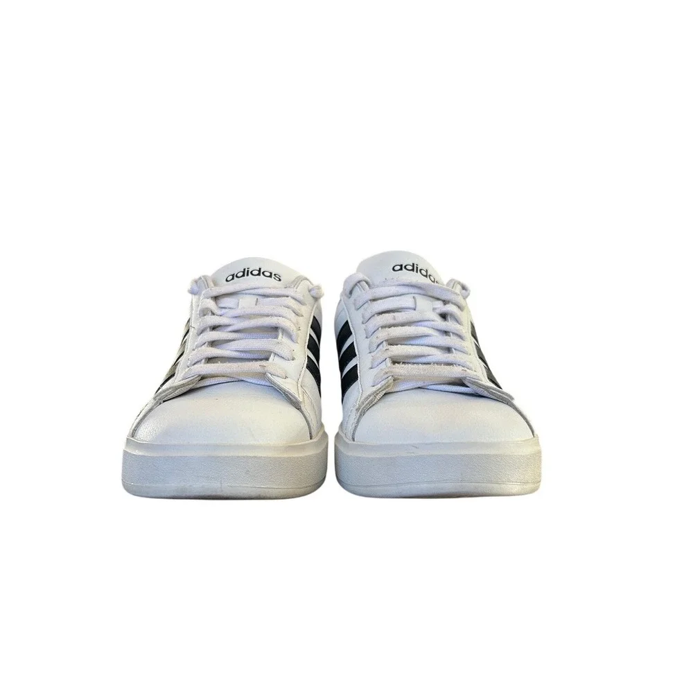 Adidas Grand Court Base 2.0 Women Shoes White Black Sneakers Retro GW9214 Size 8